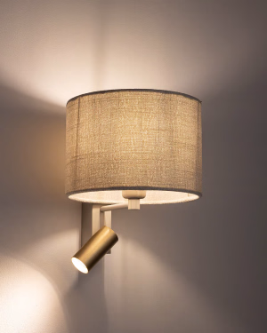 Nowodvoski Stoff-Wandleuchte SANTANA A Beige 11654
