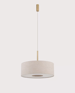 Materiałowa lampa wisząca SANTANA M Beżowa 11652