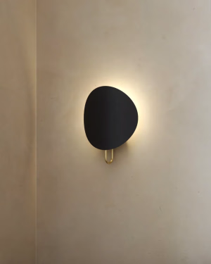 SPARGO Schwarz-Messing dftp Wandleuchte