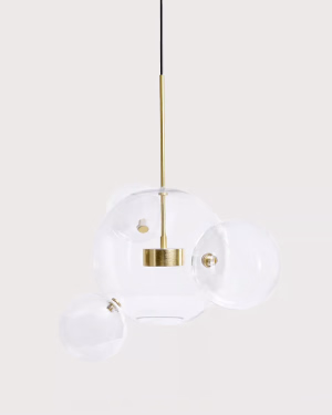 Złota lampa wisząca molekuły Moosee CAPRI 4 LED