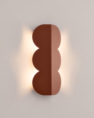 Brązowy kinkiet Thoro BISCUIT MOCCA z falbanką