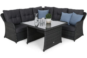 Narożnik ogrodowy technorattanowy Bergamo Grey / Grey Melange