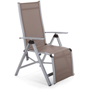 Krzesło ogrodowe aluminiowe Ibiza Relax Silver / Taupe