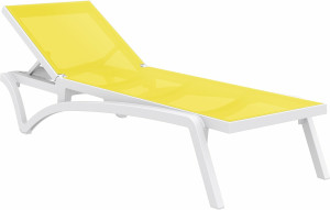 Leżak ogrodowy Siesta Pacific White / Yellow