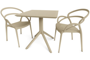Meble ogrodowe Siesta Mila Sky 70 cm Taupe 2+1