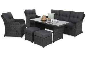 Meble ogrodowe technorattanowe Bergamo Grey / Grey Melange