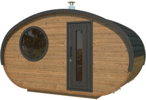 Sauna fińska zewnętrzna Lux Hobbit 195 x 400 cm