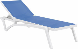 Leżak ogrodowy Siesta Pacific White / Blue