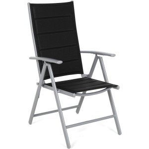 Krzesło ogrodowe aluminiowe Ibiza Silver / Black