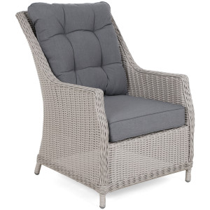 Fotel technorattanowy Alicante White / Grey