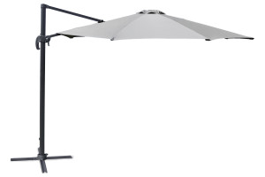 Parasol ogrodowy Roma 350 cm Grey / Light Grey z podstawą