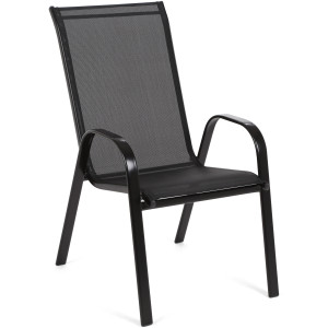 Krzesło ogrodowe metalowe Sevilla Black / Black