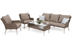 Meble ogrodowe technorattanowe Almeria Ginger / Brown Melange