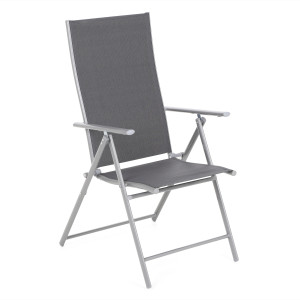 Krzesło ogrodowe metalowe Casablanca Silver / Grey