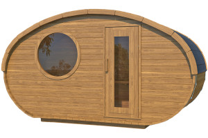 Sauna fińska zewnętrzna Hobbit Mini 195 x 400 cm