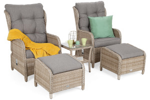 Meble ogrodowe technorattanowe Sofia Beige / Beige Melange