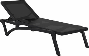 Leżak ogrodowy Siesta Pacific Black / Black