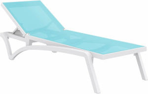 Leżak ogrodowy Siesta Pacific White / Turquoise