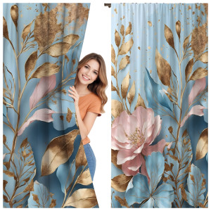 Zasłona półzaciemniająca glamour 140x160 na taśmie