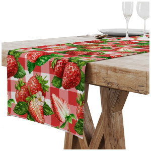 Bieżnik z motywem truskawki 40x220