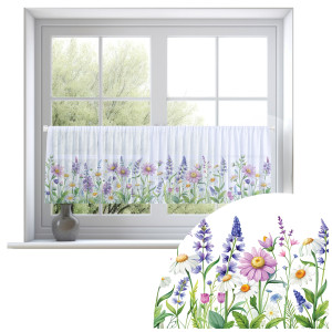 Firana zazdrostka 150x50 motyw kwiatowy 0380