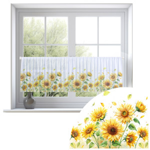 Firana zazdrostka 150x50 motyw kwiatowy 0377