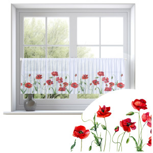 Firana zazdrostka 150x50 motyw kwiatowy 0374