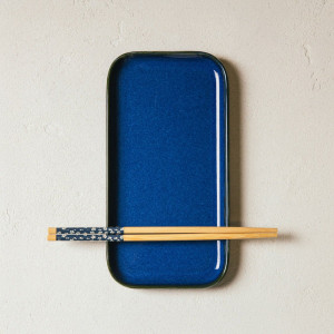Talerz OKINAWA na sushi granatowy 25x13cm