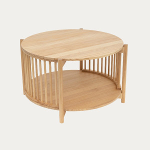 Stolik kawowy ALMA drewniany naturalny 80x80x45 cm