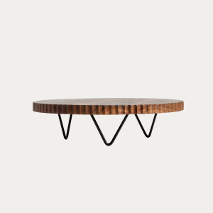 Patera RILLET ryflowana na metalowych nóżkach 34x9 cm