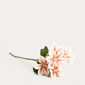 Gałązka sztuczna LILY lilia kremowa 75 cm