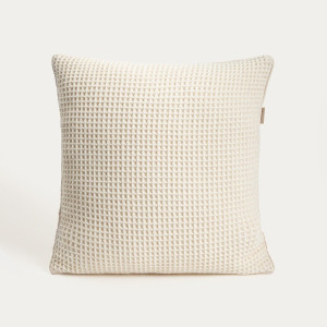 Poszewka ARVEA ecru o waflowej fakturze 45x45 cm