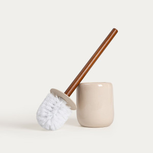 Szczotka do WC MELKARO ceramiczna beżowa 10x18,5 cm