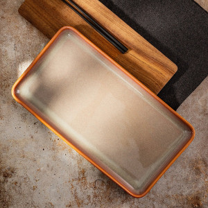 Talerz OKINAWA do serwowania sushi fioletowy 41x22 cm