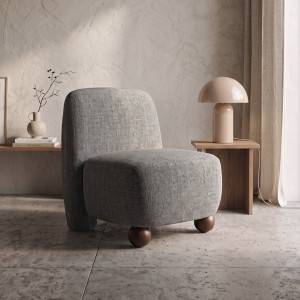 Fotel NORELLO ciemnoszary 66x77x77 cm