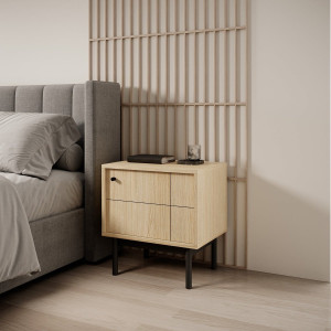 Szafka nocna JAPANDI w kolorze dąb artea 53,5x39x56,5 cm