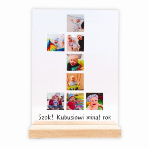 Nadruk na szkle akrylowym pamiątka na roczek
