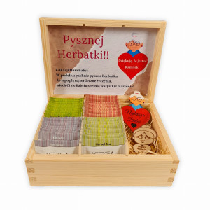 Skrzynka na herbatę Prezent dla Babci