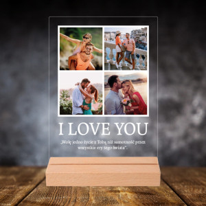 Druk na szkle I LOVE YOU - Prezent na walentynki