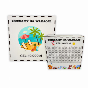 Skarbonka wykreślana na wakacje
