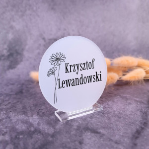 Satynowe-matowe-Winietki na Ślub z podstawką okrągłe