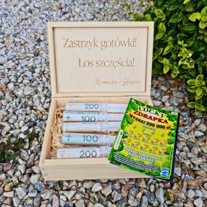 Pudełko Zastrzyk gotówki – oryginalny prezent na ślub