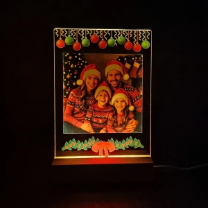 Lampka świąteczna LED z własnym zdjęciem – personalizowana foto-lampka na Święta