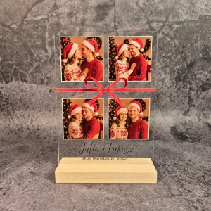 Foto Prezent Świąteczny na Plexi – Personalizowany Nadruk UV z Podstawką | Idealny Prezent dla Niej lub dla Niego