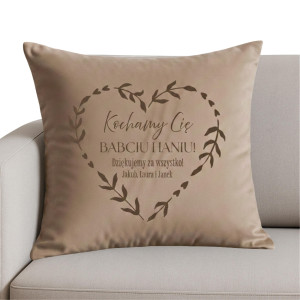 Personalizowana Poduszka dla Babci 40 x 40 cm | Prezent na Dzień Babci