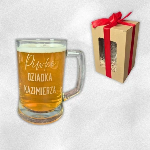 Kufel do piwa dla Dziadka z personalizowanym grawerem
