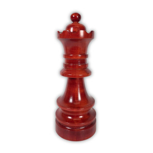 Drewniana Figura Szachowa - Królowa Hetman Bejcowana