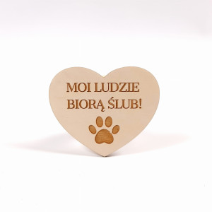 Tabliczka moi ludzie biorą ślub