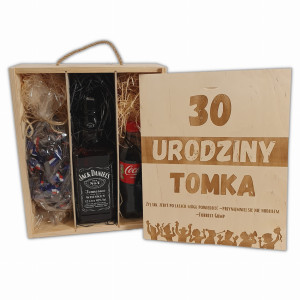 Skrzynka na wino prezent na 30 40 50 urodziny