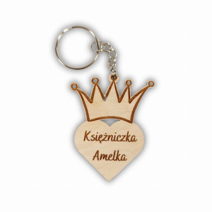 Breloczek dla dziewczynki  - księżniczka + imię | Personalizowany prezent na dzień dziewczyn w szkole przedszkolu